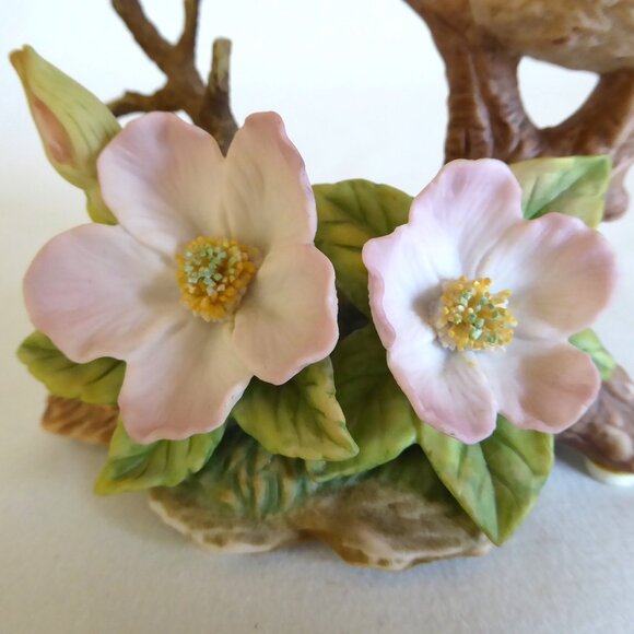 1995 ALLEN’S HUMMINGBIRD & BABIES WITH NOOTKA ROSE PORCELAIN BRONZE FIGURE USED - Picture 12 of 14